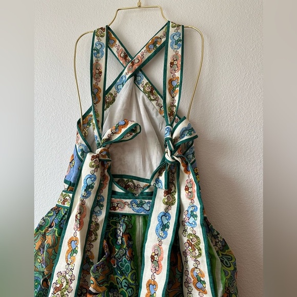 Alemais Dreamer Floral-Print Linen Halterneck Dress - Picture 14 of 17